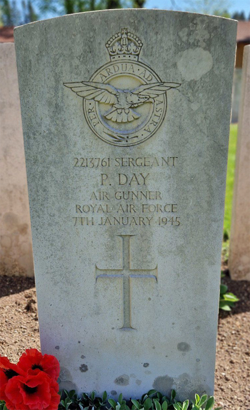 Sgt Peter Day<br /><br /><br />died on active duty - January 7th, 1945 - 170 Sqdn.